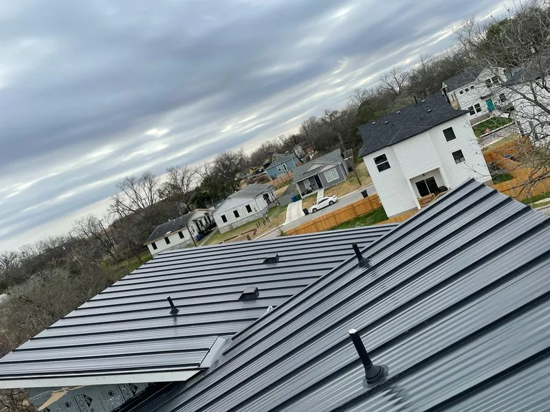 Standing seam metal roof panels with vents for Skylight Repair in Templeton